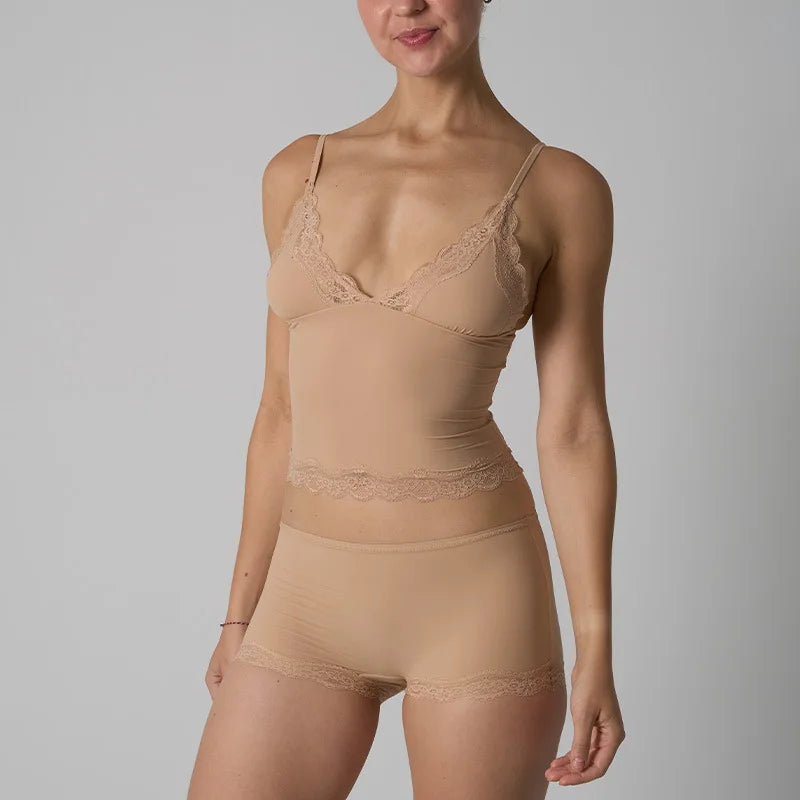 Lace Strap Tank Top and Short Sets