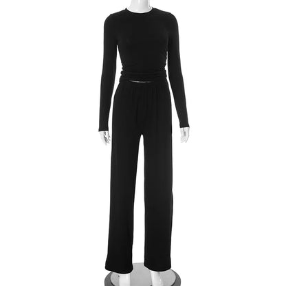 Casual Trousers and Long Sleeve Set