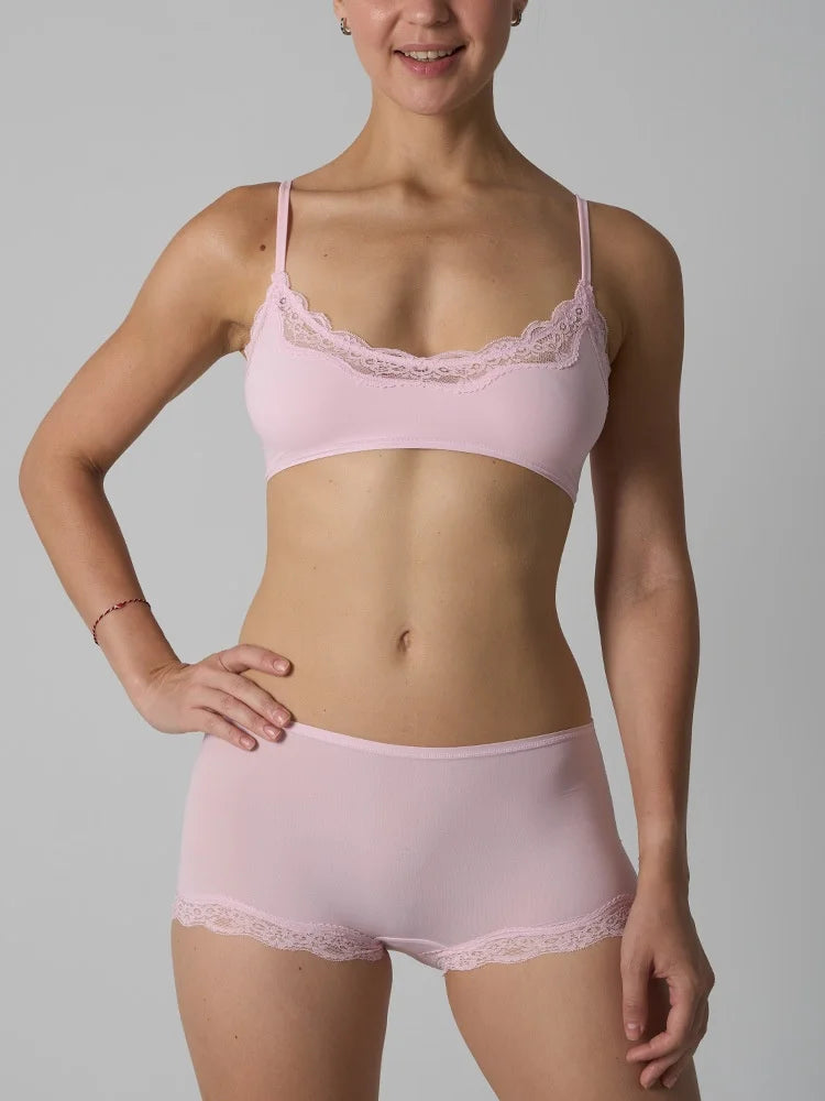 Lace Strap Tank Top and Short Sets