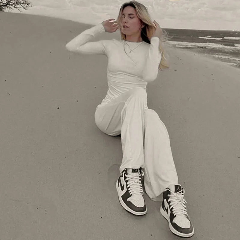 Casual Trousers and Long Sleeve Set