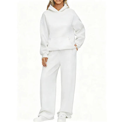 Hoodie and Wide Leg Joggers Set