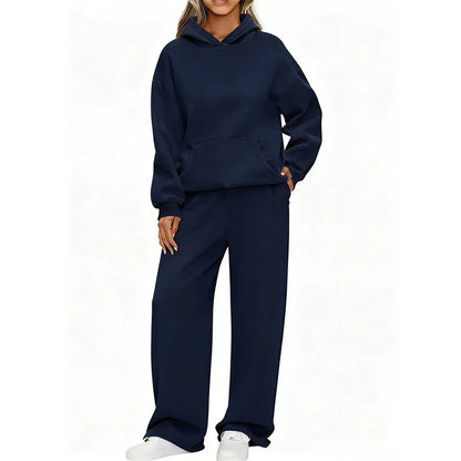 Hoodie and Wide Leg Joggers Set