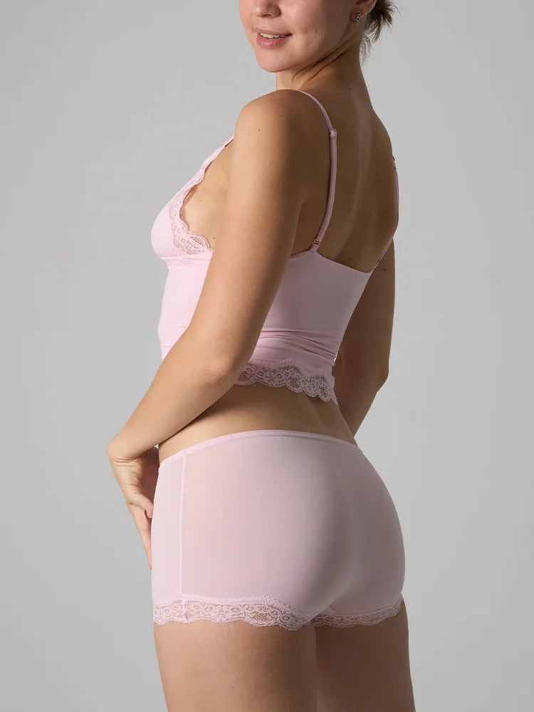 Lace Strap Tank Top and Short Sets