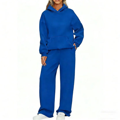 Hoodie and Wide Leg Joggers Set