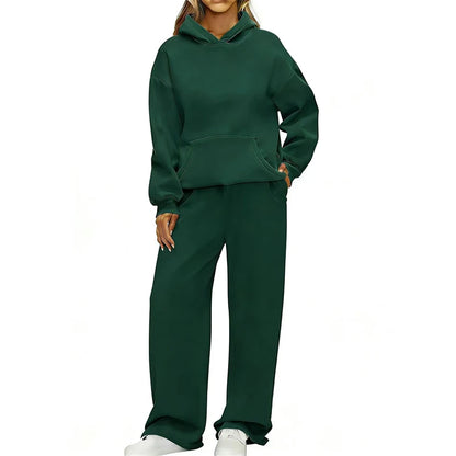 Hoodie and Wide Leg Joggers Set