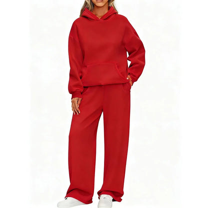 Hoodie and Wide Leg Joggers Set