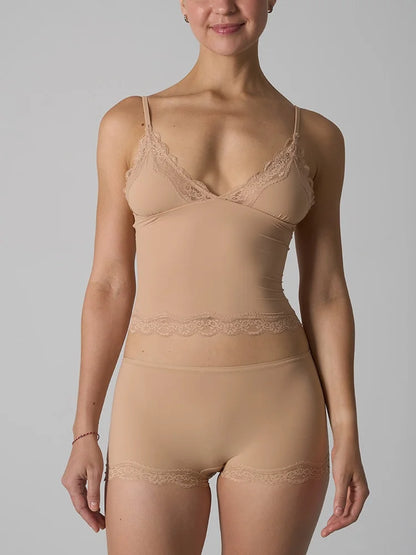 Lace Strap Tank Top and Short Sets