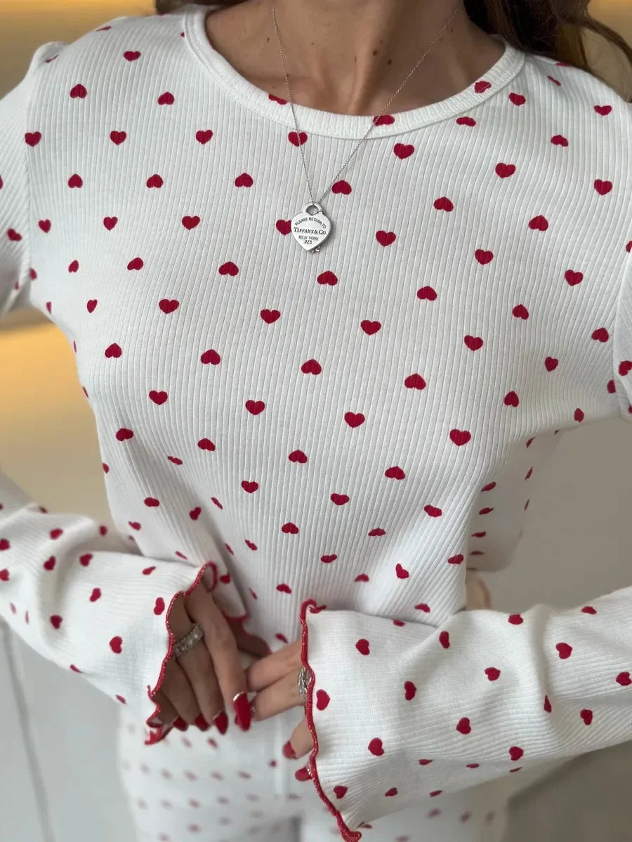 Heart and Cherry Pyjama Set