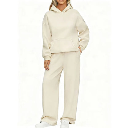 Hoodie and Wide Leg Joggers Set