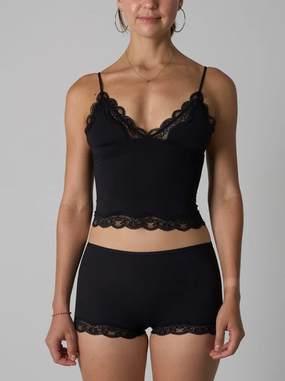 Lace Strap Tank Top and Short Sets