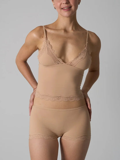 Lace Strap Tank Top and Short Sets