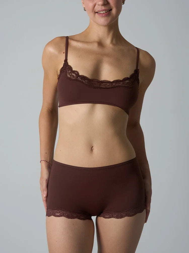 Lace Strap Tank Top and Short Sets