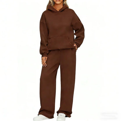 Hoodie and Wide Leg Joggers Set